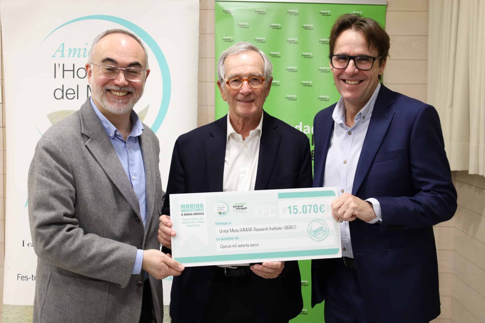 The Hospital del Mar Research Institute and the Pasqual Maragall Foundation receive support from the Marina Walktrail for research into Alzheimer's and other dementias